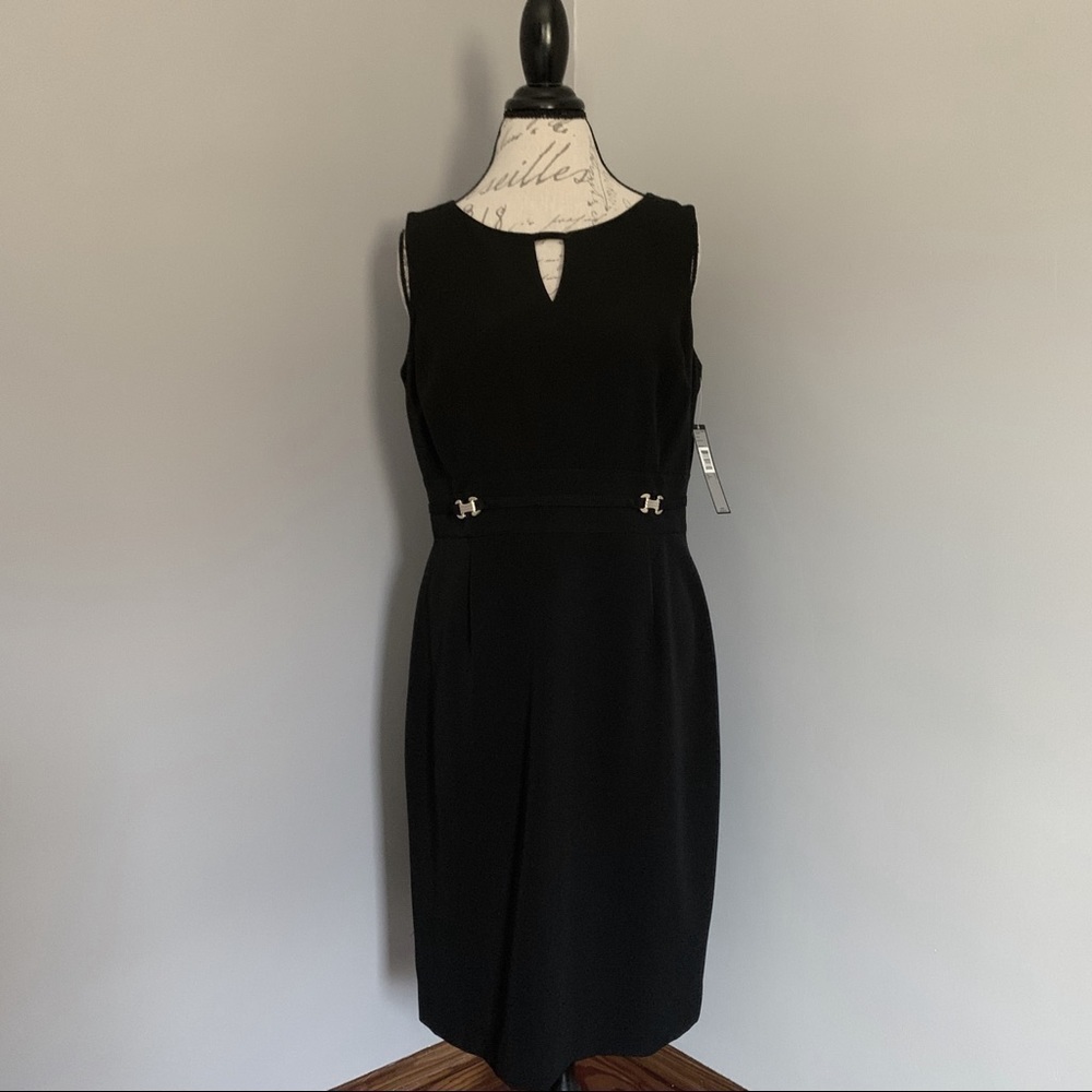 Tahari Arthur S. Levine Valerie Blk Sheath Dress